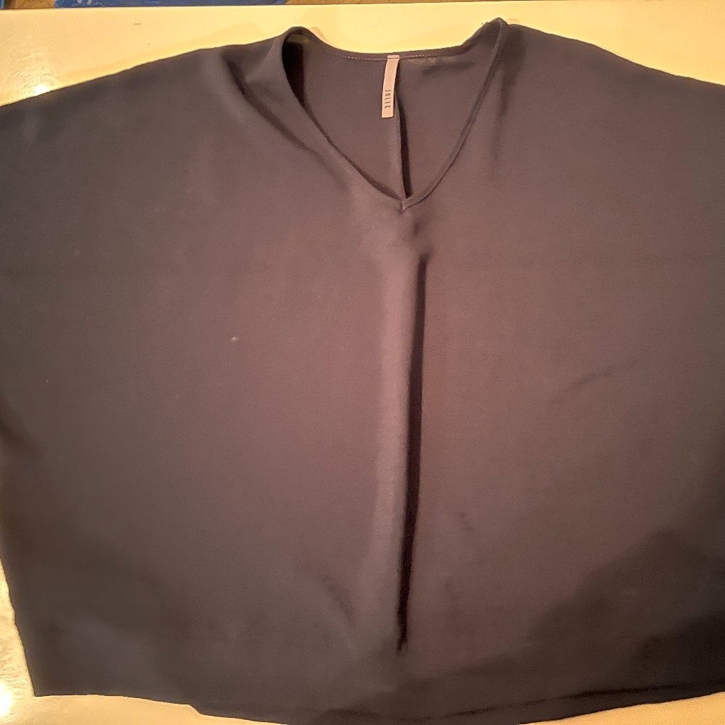 Jolie Oversize Blue Short-Sleeved Blouse (Size Large Nwt) — image 5 of 8